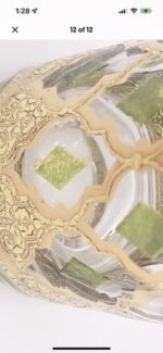 Culver Valencia 8 Glasses & Caddy 22kt Gold Green Highball Retro Tumblers MCM - Image 12