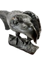 Bronze American Eagle Crow Raven Bird Of Prey Sculpture Sharon Sommers Statue - Image 2