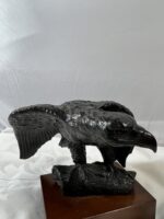 Bronze American Eagle Crow Raven Bird Of Prey Sculpture Sharon Sommers Statue - Image 8
