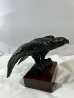 Bronze American Eagle Crow Raven Bird Of Prey Sculpture Sharon Sommers Statue - Image 10