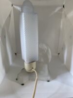McKee Glass Lamp Art Deco Clear Satin Frosted Bullet Torpedo Skyscraper Boudoir - Image 9