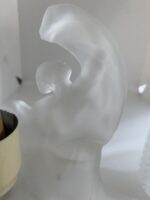 McKee Glass Lamp Art Deco Clear Satin Frosted Bullet Torpedo Skyscraper Boudoir - Image 10