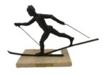Royal Copenhagen Kelsey Bronze Cross Country Skier Olympic Statue 135/2500