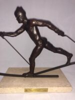 Royal Copenhagen Kelsey Bronze Cross Country Skier Olympic Statue 135/2500 - Image 2