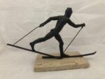 Royal Copenhagen Kelsey Bronze Cross Country Skier Olympic Statue 135/2500 - Image 4