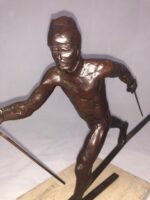 Royal Copenhagen Kelsey Bronze Cross Country Skier Olympic Statue 135/2500 - Image 6