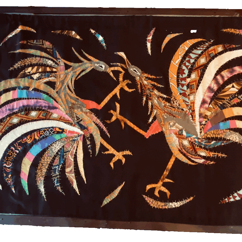 シャンタンアート 「鳳凰」 Jean Babtiste Jean Joseph Voodoo Haitian Flag Fighting Cock
