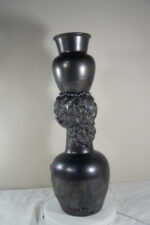 Jean Marais Black Vase Head of a Woman Carrying an Urn Vase - Image 11