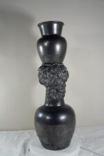 Jean Marais Black Vase Head of a Woman Carrying an Urn Vase - Image 12