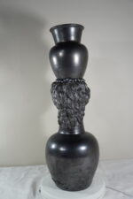 Jean Marais Black Vase Head of a Woman Carrying an Urn Vase - Image 14
