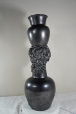 Jean Marais Black Vase Head of a Woman Carrying an Urn Vase - Image 15