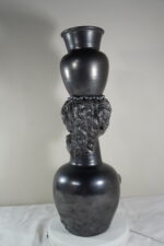 Jean Marais Black Vase Head of a Woman Carrying an Urn Vase - Image 16