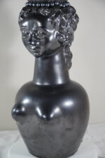 Jean Marais Black Vase Head of a Woman Carrying an Urn Vase - Image 18