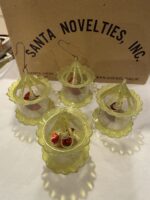 Vintage Spinner Christmas Ornaments Set of Four 1950s Neon Birdcage Lanterns - Image 8