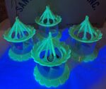 Vintage Spinner Christmas Ornaments Set of Four 1950s Neon Birdcage Lanterns - Image 5