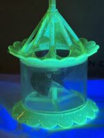 Vintage Spinner Christmas Ornaments Set of Four 1950s Neon Birdcage Lanterns - Image 3