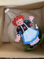 Hand-Painted Hand Blown Italian Raggedy Ann Glass Ornaments Inarco Import Set of 6 - Image 3