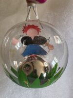 Hand-Painted Hand Blown Italian Raggedy Ann Glass Ornaments Inarco Import Set of 6 - Image 10