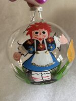 Hand-Painted Hand Blown Italian Raggedy Ann Glass Ornaments Inarco Import Set of 6 - Image 9