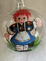 Hand-Painted Hand Blown Italian Raggedy Ann Glass Ornaments Inarco Import Set of 6 - Image 8