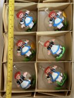 Hand-Painted Hand Blown Italian Raggedy Ann Glass Ornaments Inarco Import Set of 6 - Image 14