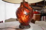 Edmond Lachenal Art Nouveau Lamp with Louis Katona Beaux Arts Ironwork - Image 13
