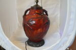 Edmond Lachenal Art Nouveau Lamp with Louis Katona Beaux Arts Ironwork - Image 11