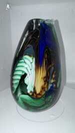 Jan-Erik Ritzman Signed Swedish Studio Art Glass Vase Dated 2017 - Image 20