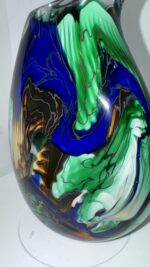 Jan-Erik Ritzman Signed Swedish Studio Art Glass Vase Dated 2017 - Image 16