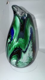 Jan-Erik Ritzman Signed Swedish Studio Art Glass Vase Dated 2017 - Image 11