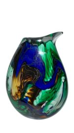 Jan-Erik Ritzman Signed Swedish Studio Art Glass Vase Dated 2017