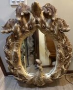 Monumental Signed Jo Mead Sculptural Ceramic Peacock Mirror Wall Art - Image 22