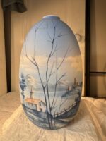 W. Wiel Hand-Painted La Palma Landscape on Ceramic Vase, Mid-Century European Art Pottery - Image 3
