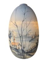 W. Wiel Hand-Painted La Palma Landscape on Ceramic Vase, Mid-Century European Art Pottery - Image 5