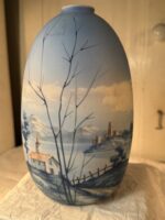 W. Wiel Hand-Painted La Palma Landscape on Ceramic Vase, Mid-Century European Art Pottery - Image 7