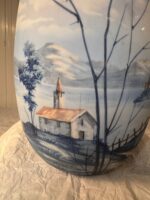 W. Wiel Hand-Painted La Palma Landscape on Ceramic Vase, Mid-Century European Art Pottery - Image 9