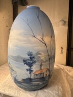 W. Wiel Hand-Painted La Palma Landscape on Ceramic Vase, Mid-Century European Art Pottery - Image 15