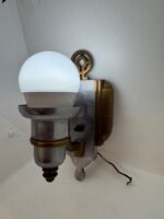 Art Deco Architectural Lighting Wall Sconces Set of Four Bronze & Chrome Fixtures c.1930 - Image 14