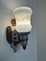 Art Deco Architectural Lighting Wall Sconces Set of Four Bronze & Chrome Fixtures c.1930 - Image 17
