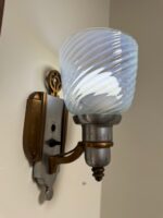 Art Deco Architectural Lighting Wall Sconces Set of Four Bronze & Chrome Fixtures c.1930 - Image 22