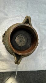Antique Brass & Copper Figural Ram Head Handles Claw Feet Vessel Jardinière / Stove Humidifier - Image 13