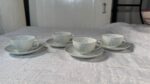 Friedl Holzer-Kjellberg for Arabia Finland Rice Grain Porcelain Demitasse Espresso Set – 9 Cups & 10 Saucers - Image 5