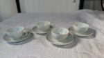 Friedl Holzer-Kjellberg for Arabia Finland Rice Grain Porcelain Demitasse Espresso Set – 9 Cups & 10 Saucers - Image 8