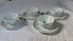 Friedl Holzer-Kjellberg for Arabia Finland Rice Grain Porcelain Demitasse Espresso Set – 9 Cups & 10 Saucers - Image 9