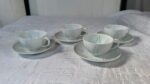Friedl Holzer-Kjellberg for Arabia Finland Rice Grain Porcelain Demitasse Espresso Set – 9 Cups & 10 Saucers - Image 10