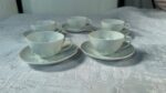 Friedl Holzer-Kjellberg for Arabia Finland Rice Grain Porcelain Demitasse Espresso Set – 9 Cups & 10 Saucers - Image 28