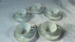 Friedl Holzer-Kjellberg for Arabia Finland Rice Grain Porcelain Demitasse Espresso Set – 9 Cups & 10 Saucers - Image 29