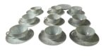 Friedl Holzer-Kjellberg for Arabia Finland Rice Grain Porcelain Demitasse Espresso Set – 9 Cups & 10 Saucers - Image 32
