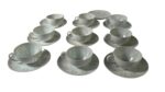 Friedl Holzer-Kjellberg for Arabia Finland Rice Grain Porcelain Demitasse Espresso Set – 9 Cups & 10 Saucers - Image 2