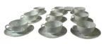 Friedl Holzer-Kjellberg for Arabia Finland Rice Grain Porcelain Demitasse Espresso Set – 9 Cups & 10 Saucers - Image 35